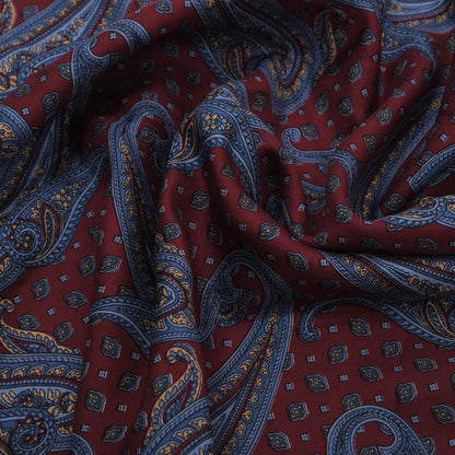 Passigatti 100% Silk Dress Scarf ca. 152cm - Burgundy Paisley