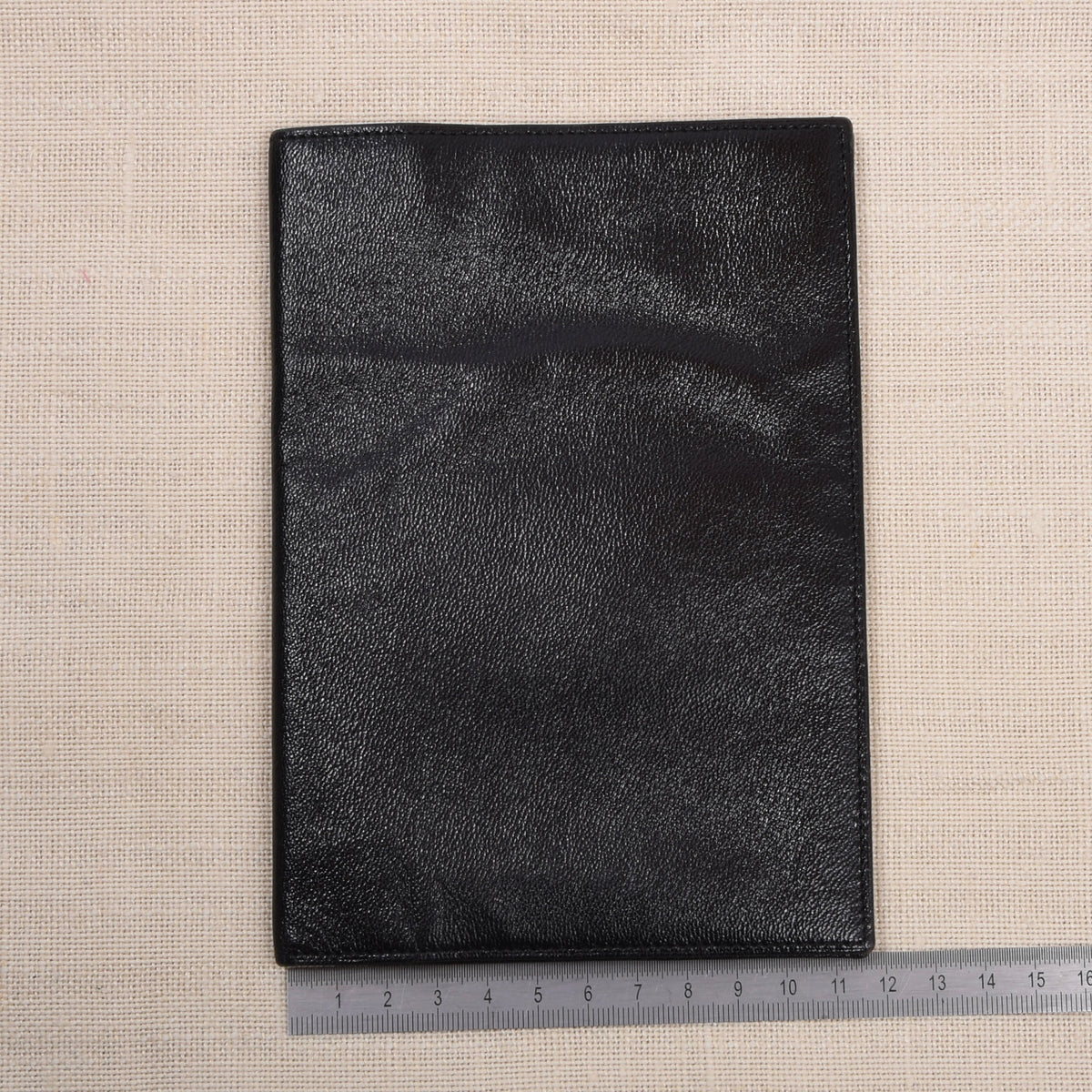 NOS Luxury Leather Travel Wallet Multi Pocket ca. 12cm - Black