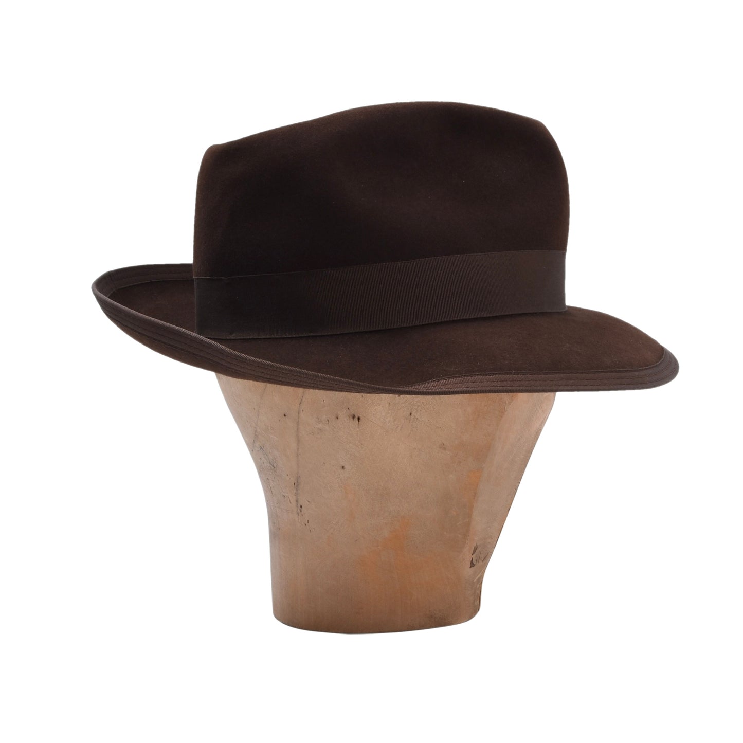 Skriwanek Hut, 1930er-1940er Jahre, 6,5 cm Krempe, Größe 56, Braun