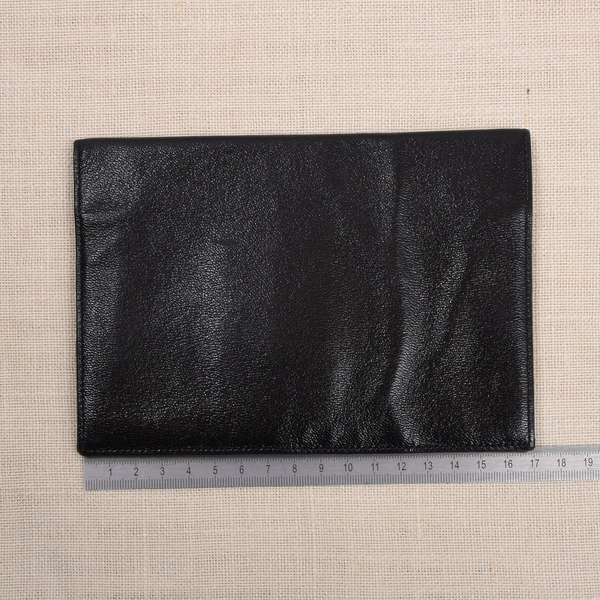 NOS Luxury Leather Travel Wallet Multi Pocket ca. 12cm - Black