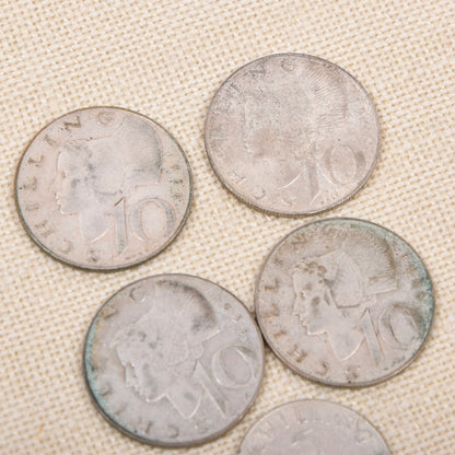 Österreichische Schillingmünzen .640 Silber