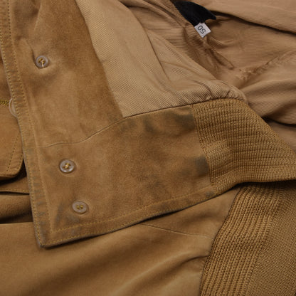 Vintage Bally Wildleder Blouson/Jacke Made in France Größe 50 Brust ca. 61,5cm - Hellbraun