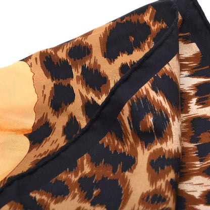 Gai Mattiolo Silk Pocket Square 47cm  Made in Italy - Cheetah