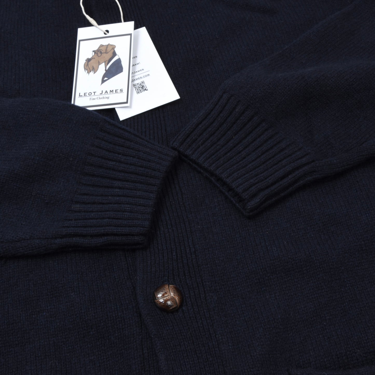 Charles Robertson Wool Cardigan Sweater Size XXL Chest ca. 63.5cm - Navy Blue