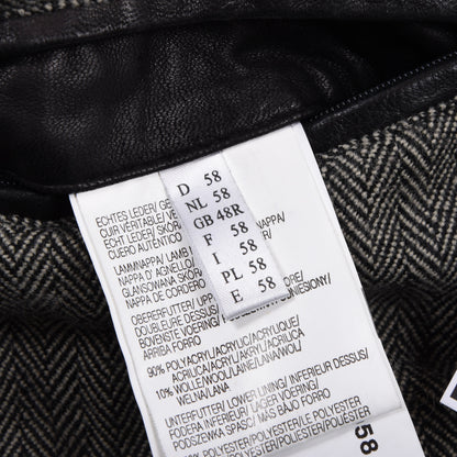 Trapper Lamb Nappa Leather Jacket Size 58 - Black