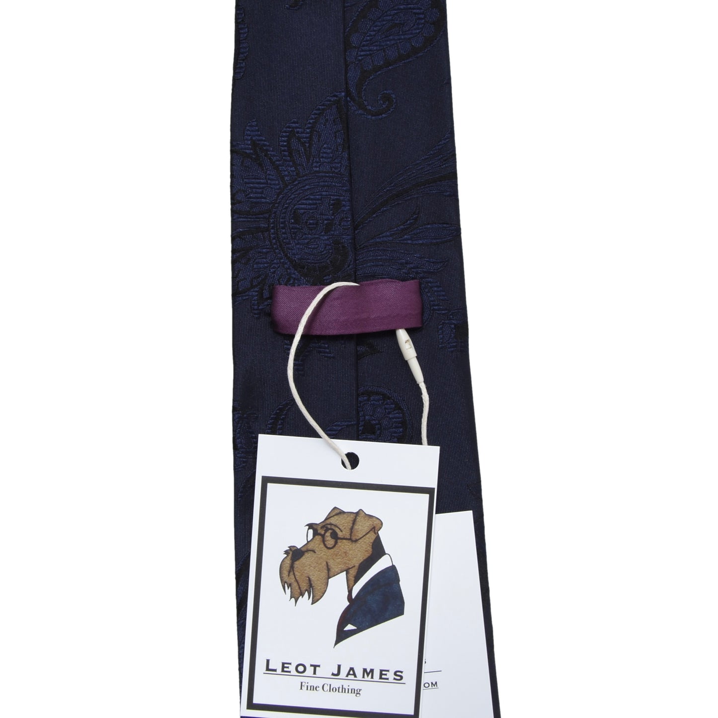 Etro Milano Silk Tie ca. 148.5cm/8.5cm - Navy Paisley Jacquard