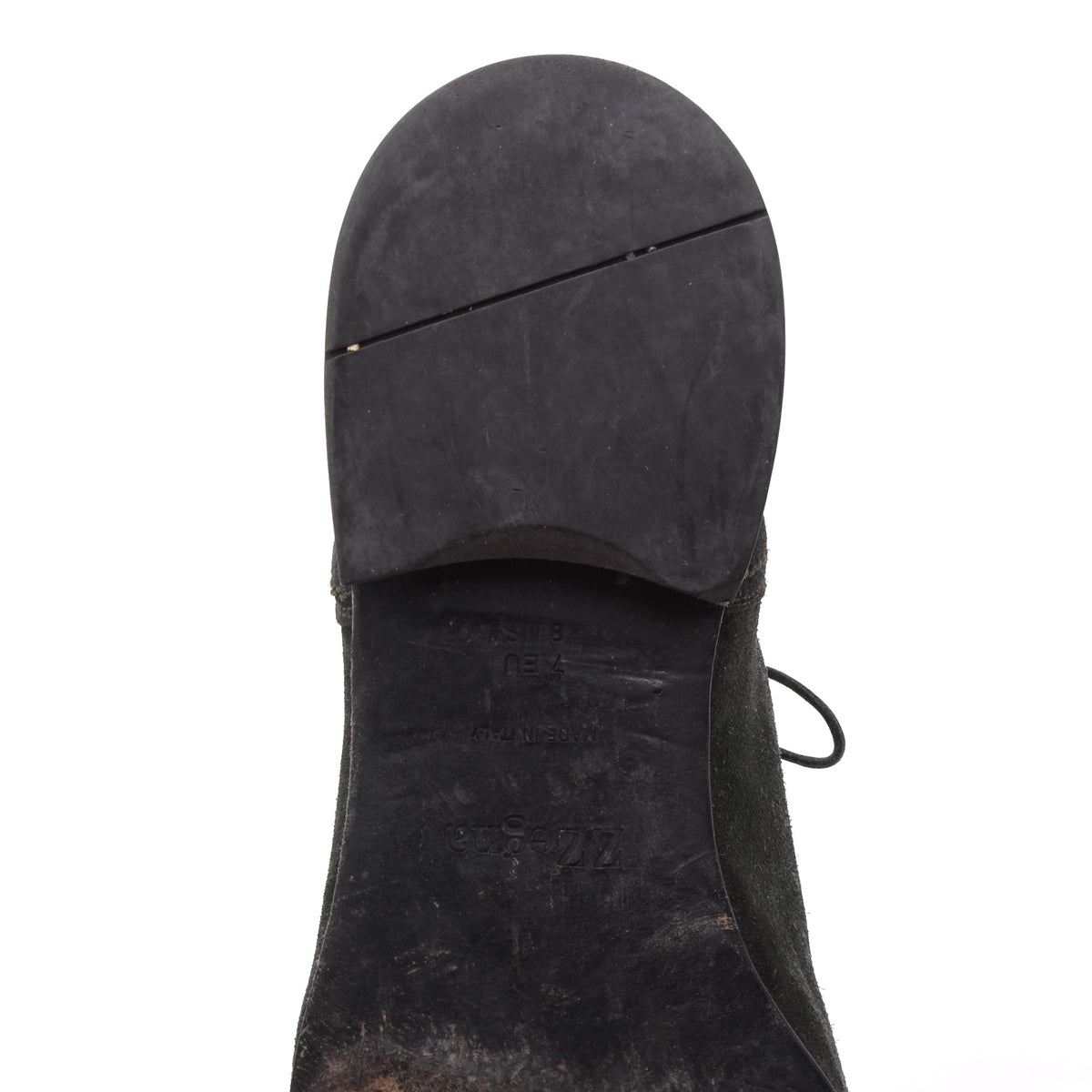 Z Zegna Wildleder Schuhe Gr. EU 7 / US 8 Made in Italy - Grün