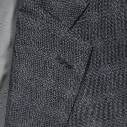 Kiton Napoli 13.2 Micron Wool Suit Size 54  ca. 57.5cm - Grey Plaid