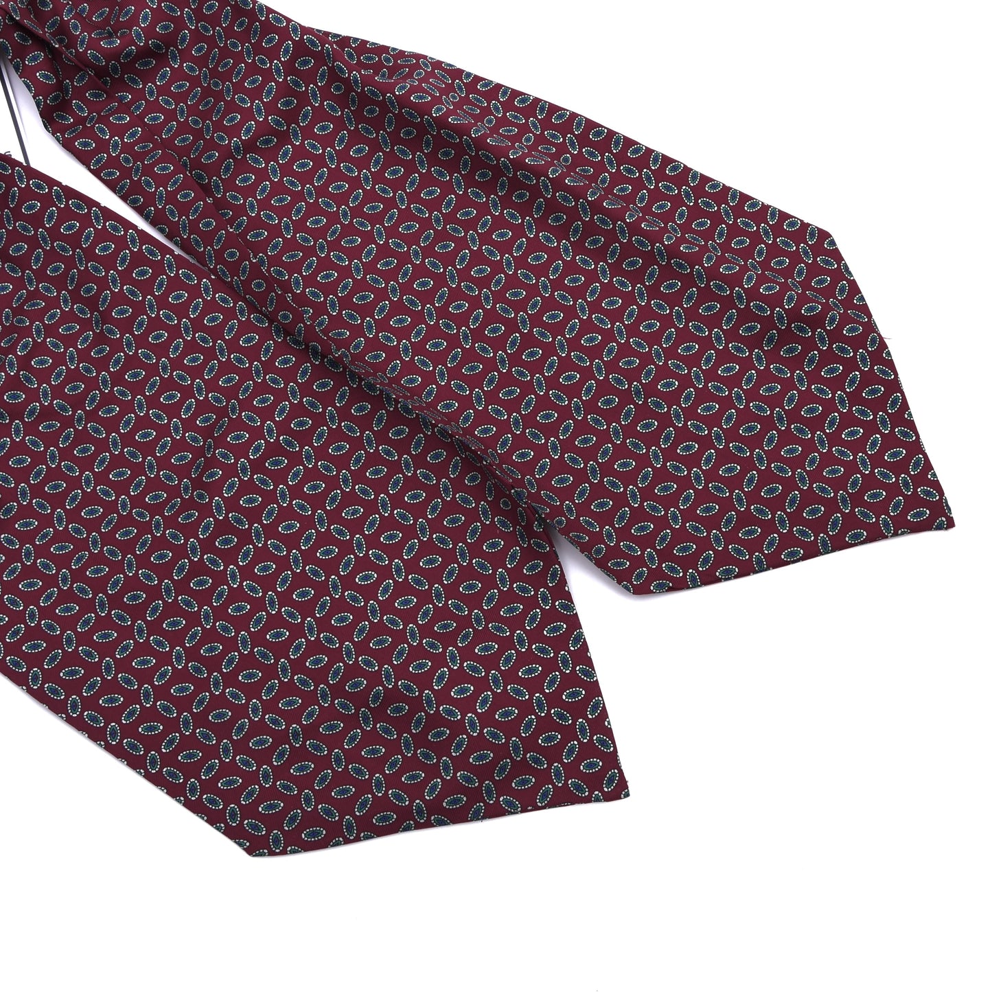 Tie Rack Silk Ascot/Cravat Tie ca. 118.5cm/15.6cm - Burgundy Neat