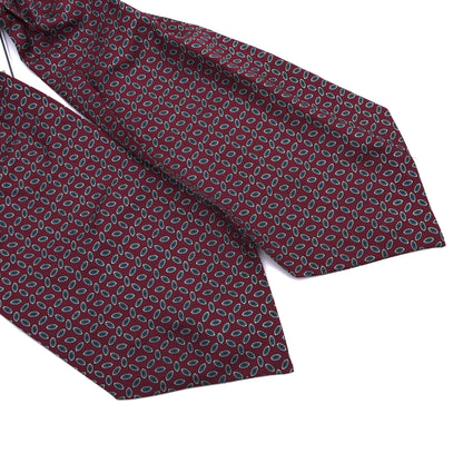 Tie Rack Silk Ascot/Cravat Tie ca. 118.5cm/15.6cm - Burgundy Neat