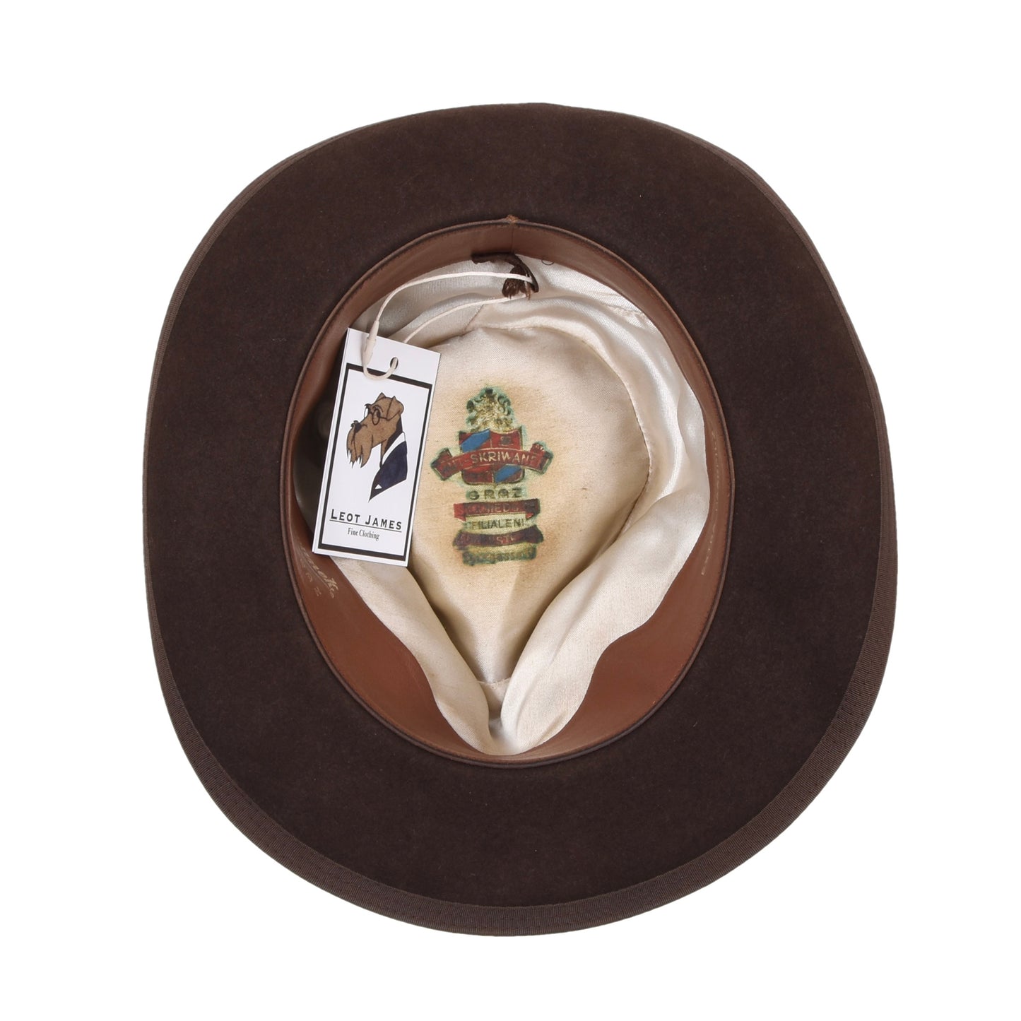 Skriwanek Hut, 1930er-1940er Jahre, 6,5 cm Krempe, Größe 56, Braun