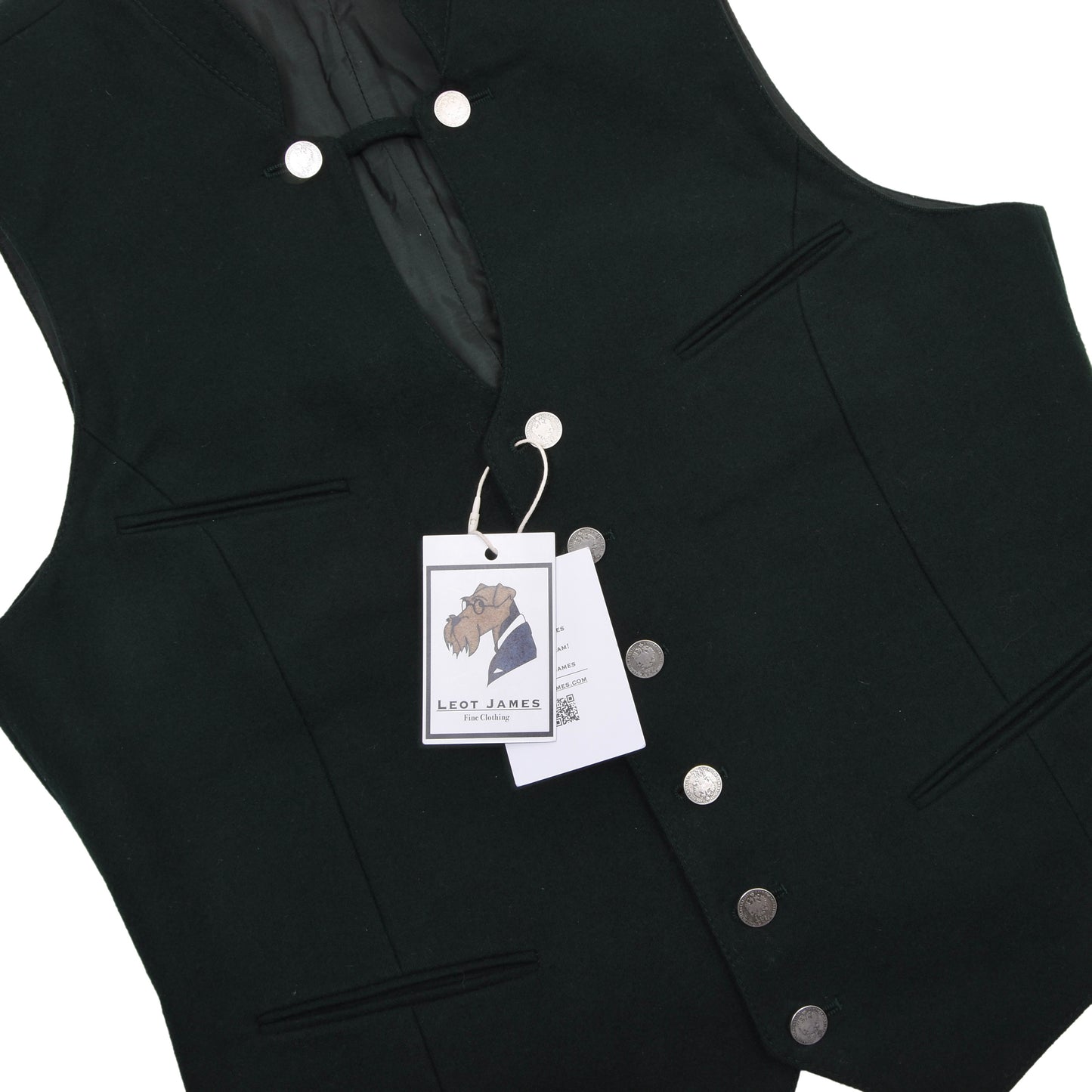 Klassische Wollweste/Trachtengilet Größe 46 ca. 49,5cm - Grün