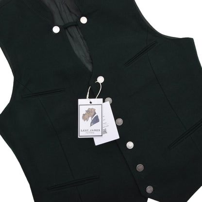 Klassische Wollweste/Trachtengilet Größe 46 ca. 49,5cm - Grün
