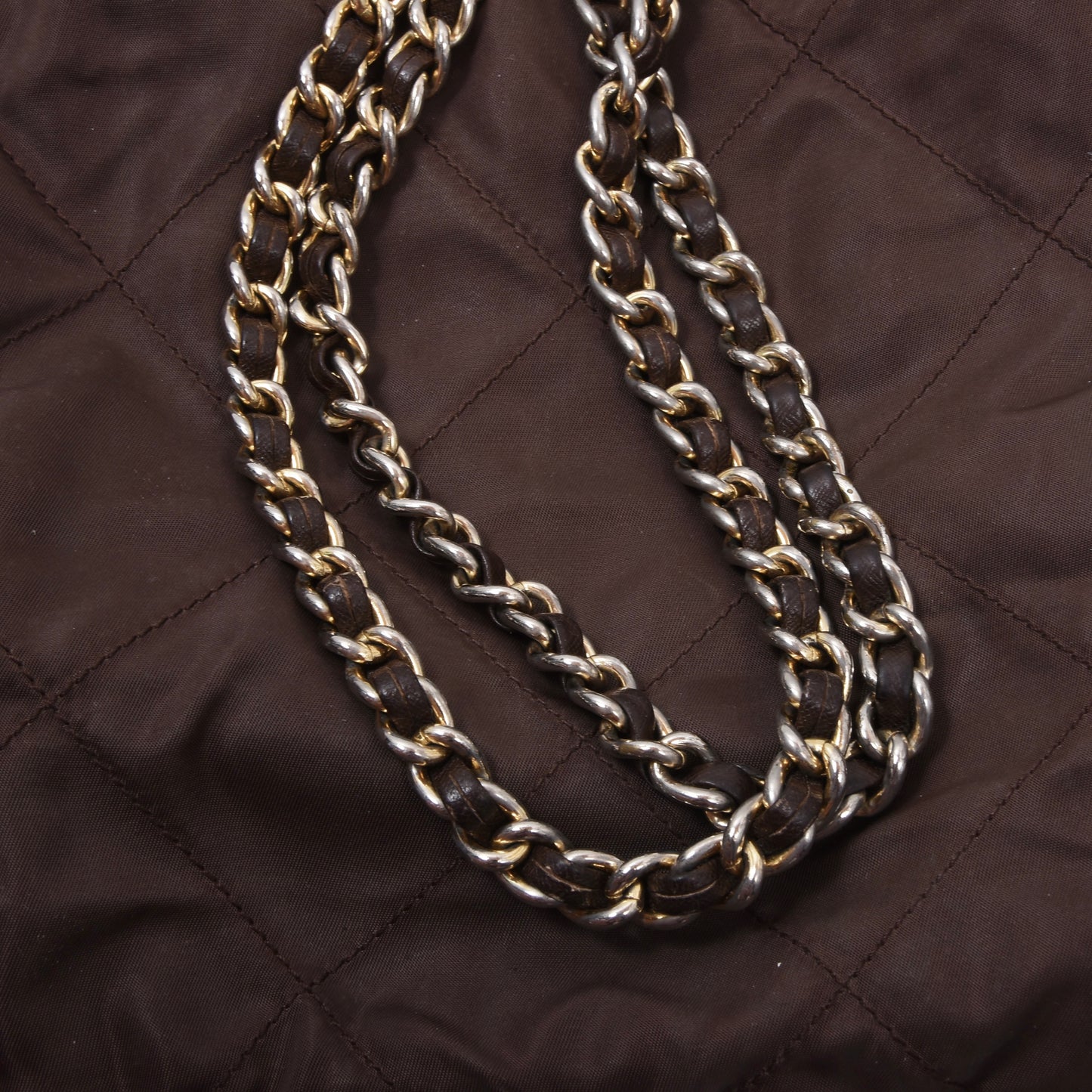 Vintage Prada Milano Quilted Nylon Purse ca. 31cm - Brown