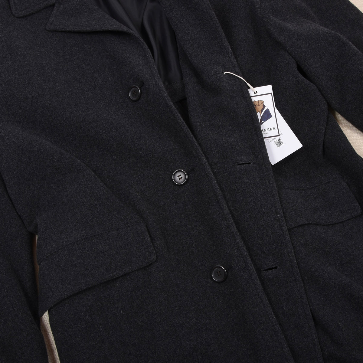 Salvatore Ferragamo Wolle-Kaschmir Car Coat/Mantel Gr. 54 Made in Italy - Grau