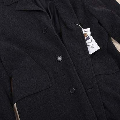Salvatore Ferragamo Wolle-Kaschmir Car Coat/Mantel Gr. 54 Made in Italy - Grau