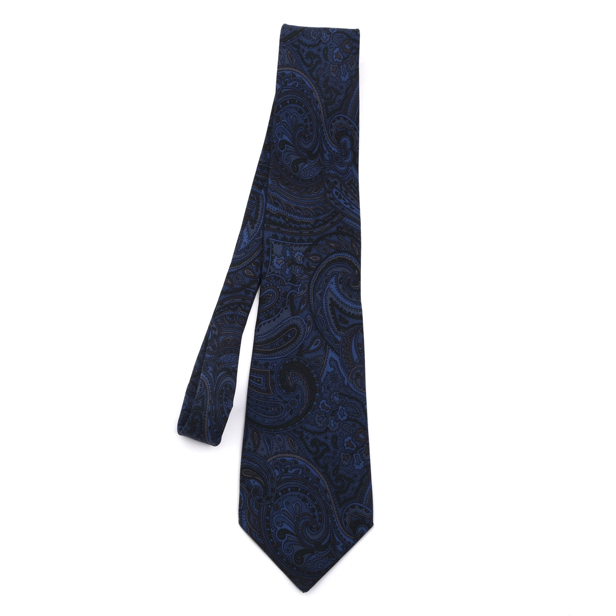 Maestro Ancient Madder Seide Krawatte – Blau Paisley