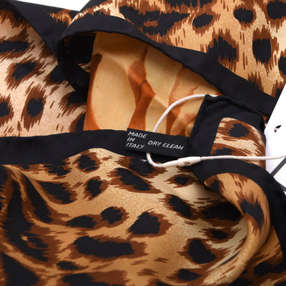 Gai Mattiolo Silk Pocket Square 47cm  Made in Italy - Cheetah