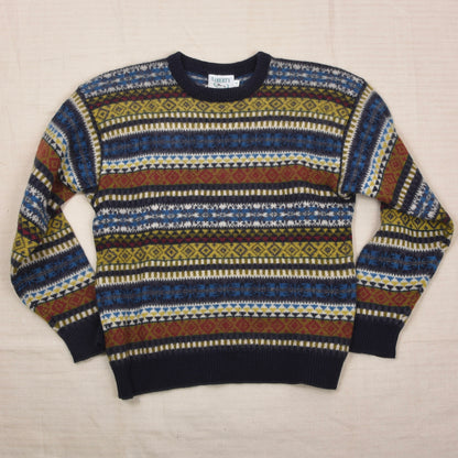 Vintage 1Libert 100% Wollle Fair Isle Pullover Gr. M