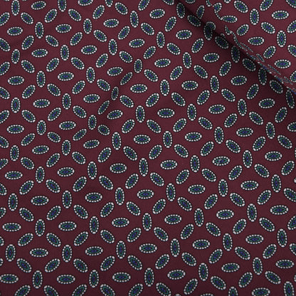Tie Rack Silk Ascot/Cravat Tie ca. 118.5cm/15.6cm - Burgundy Neat