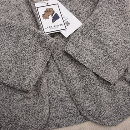Phil Petter Baumwolle-Leinen Stricksakko Gr. L Made in Austria - Grau Melange