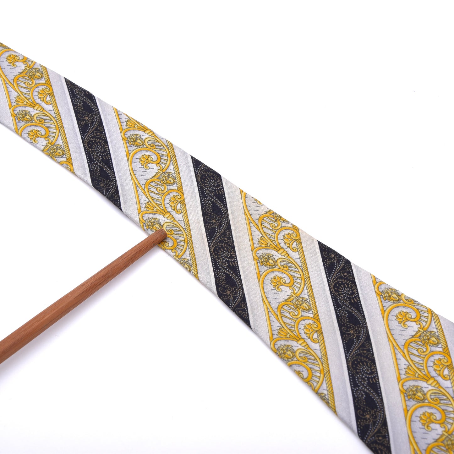 Vintage Gianni Versace Silk Tie ca. 150.5cm/9cm - Gold Barocco