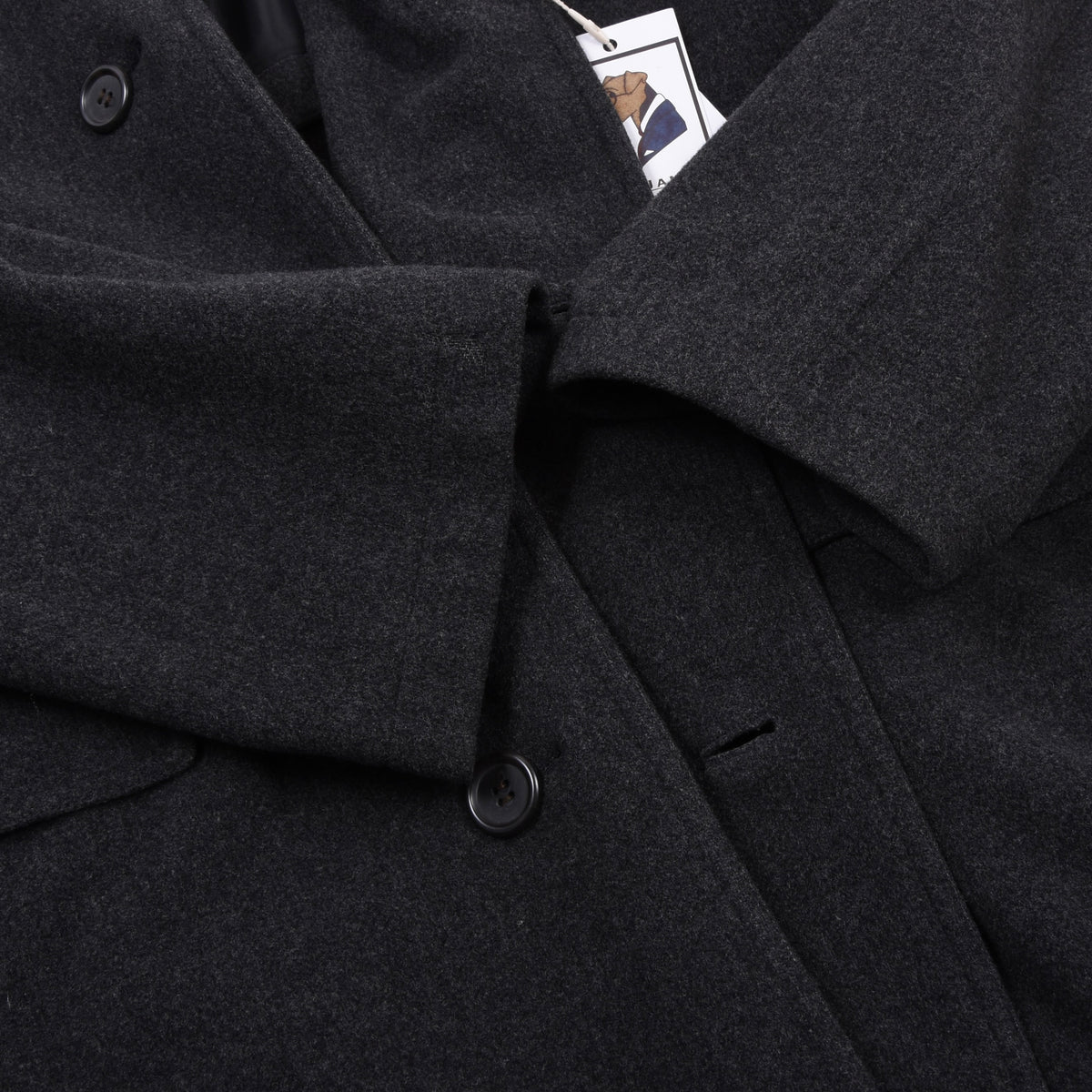Salvatore Ferragamo Wolle-Kaschmir Car Coat/Mantel Gr. 54 Made in Italy - Grau