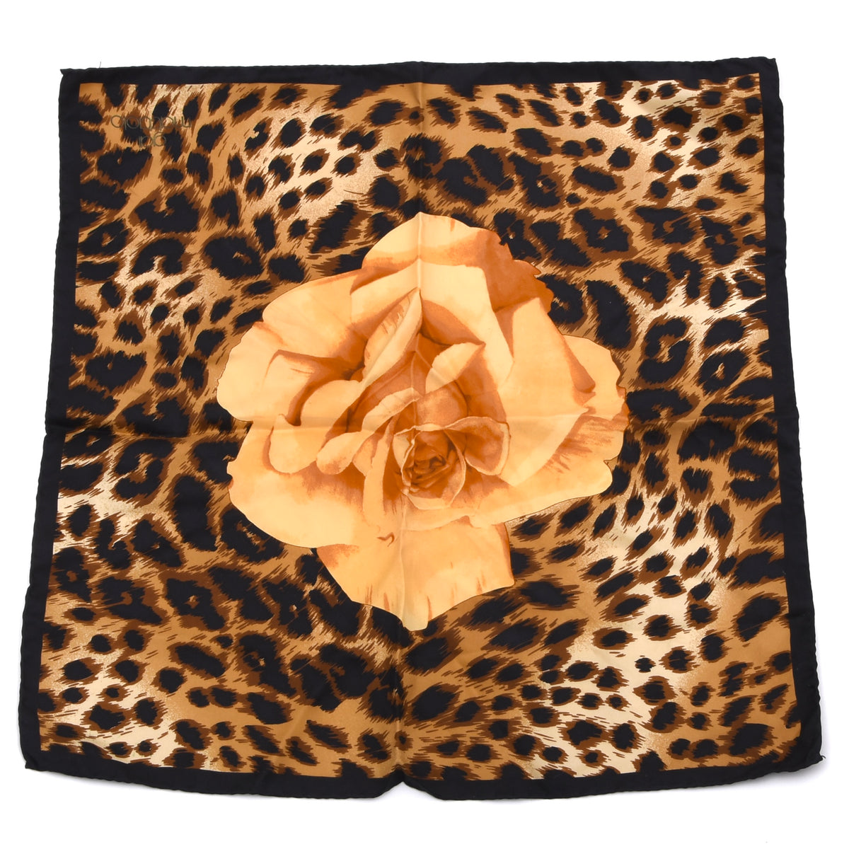 Gai Mattiolo Silk Pocket Square 47cm  Made in Italy - Cheetah