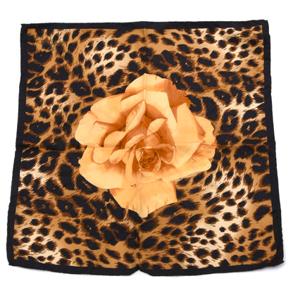 Gai Mattiolo Silk Pocket Square 47cm  Made in Italy - Cheetah