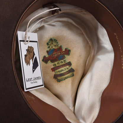 Skriwanek Hut, 1930er-1940er Jahre, 6,5 cm Krempe, Größe 56, Braun