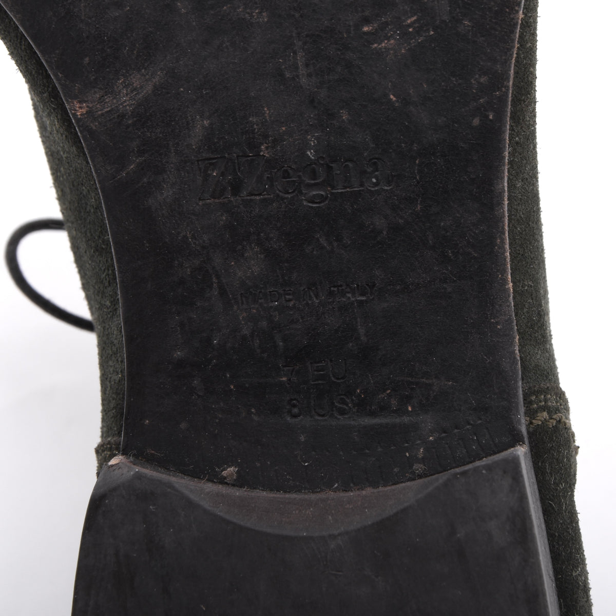 Z Zegna Wildleder Schuhe Gr. EU 7 / US 8 Made in Italy - Grün