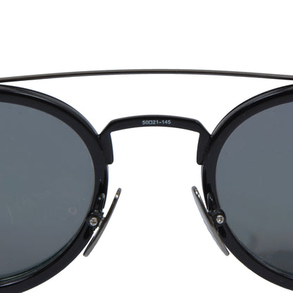 Thom Browne TB710 Frames + Clip-On Mirrored Sunglasses - Black