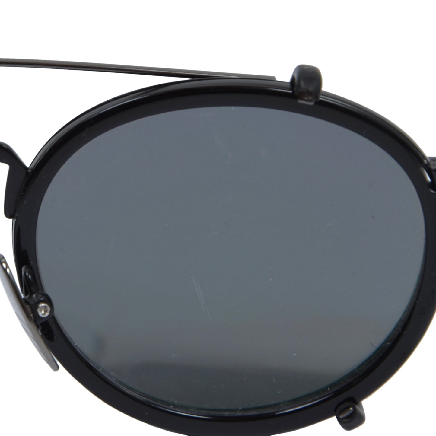 Thom Browne TB710 Frames + Clip-On Mirrored Sunglasses - Black
