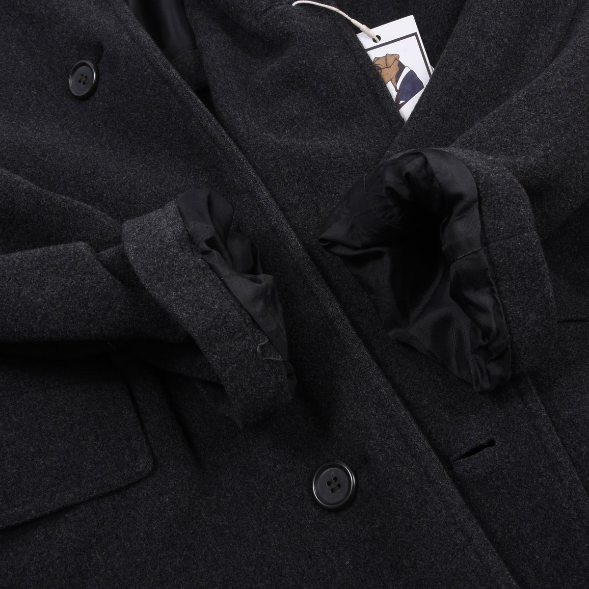 Salvatore Ferragamo Wolle-Kaschmir Car Coat/Mantel Gr. 54 Made in Italy - Grau