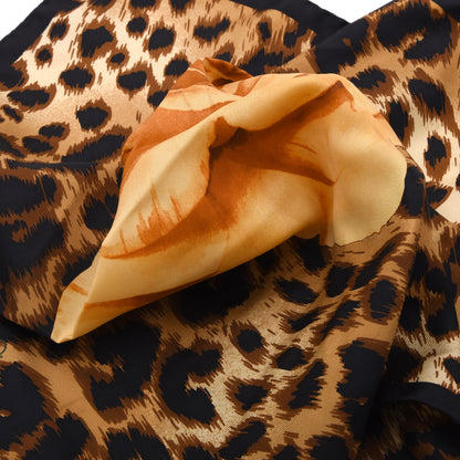 Gai Mattiolo Silk Pocket Square 47cm  Made in Italy - Cheetah