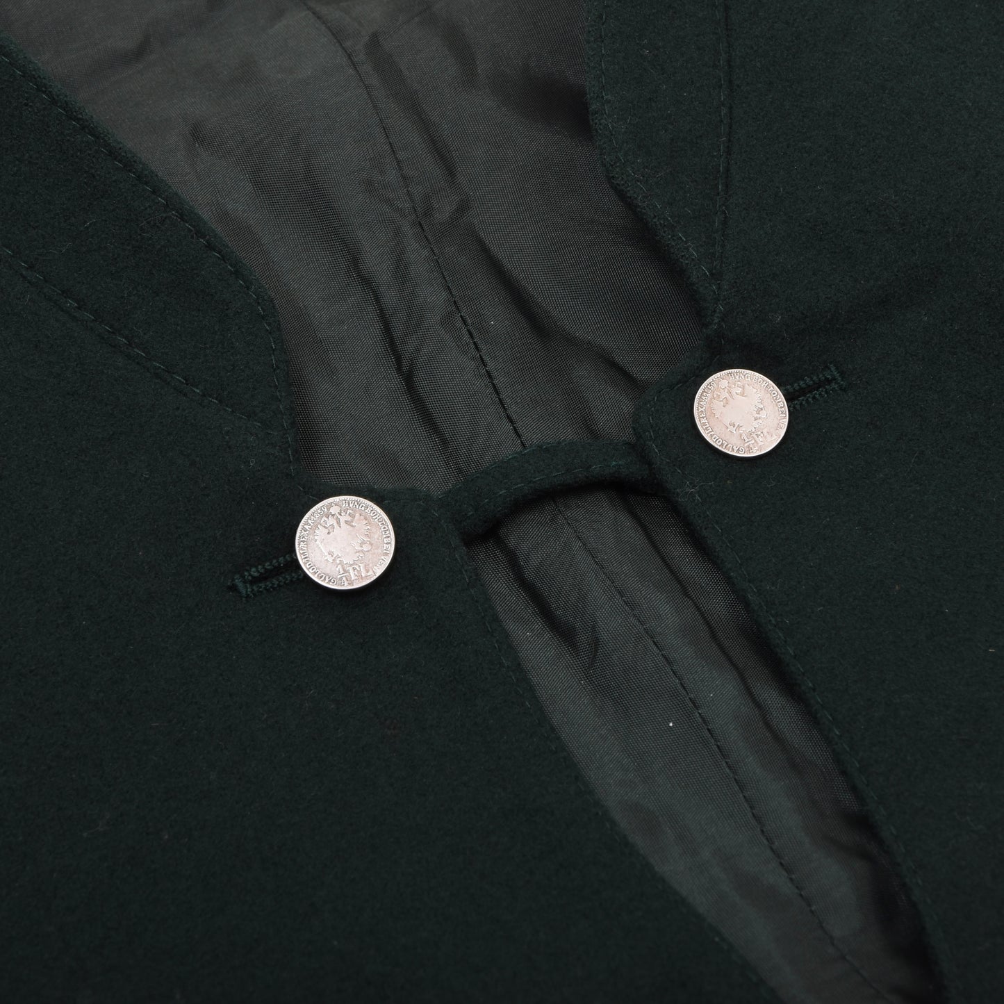 Klassische Wollweste/Trachtengilet Größe 46 ca. 49,5cm - Grün