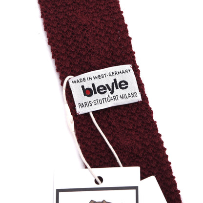 NOS Bleyle Grob Gestrickte Wollkrawatte – Bordeaux