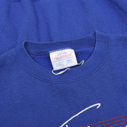 Vintage 1980-90er San Francisco x Healthknit Sweatshirt Gr. XL Made in the USA - Blau