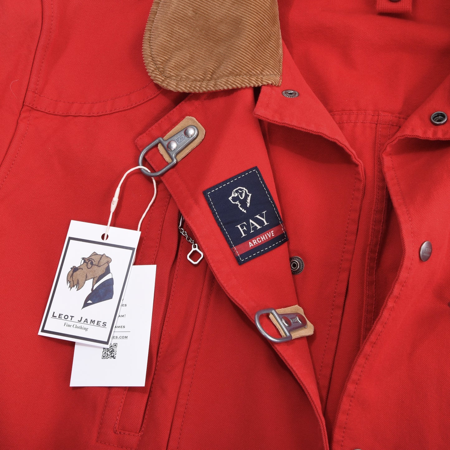 Fay Archive 4 Ganci Feuerwehrjacke, Größe L, Brustumfang ca. 63 cm – Rot