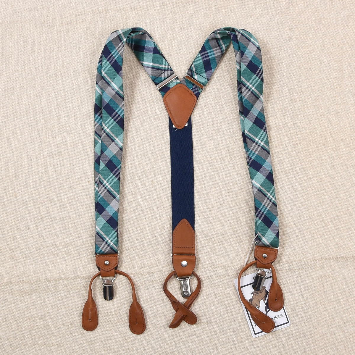 Plaid Braces/Suspenders