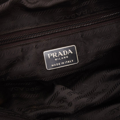 Vintage Prada Milano Quilted Nylon Purse ca. 31cm - Brown