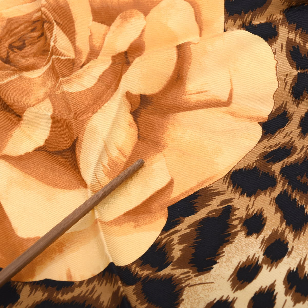 Gai Mattiolo Silk Pocket Square 47cm  Made in Italy - Cheetah