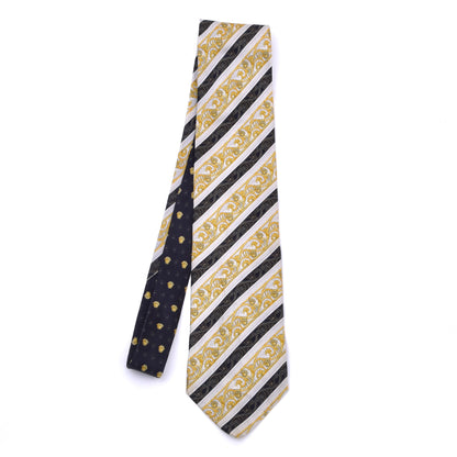 Vintage Gianni Versace Silk Tie ca. 150.5cm/9cm - Gold Barocco