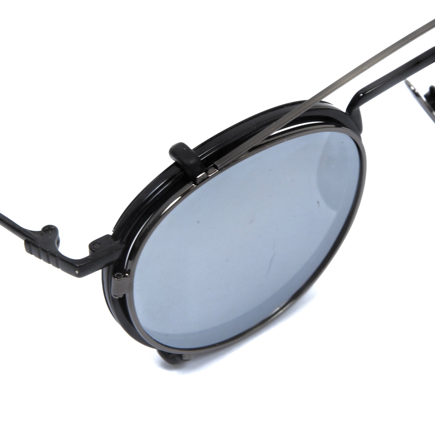 Thom Browne TB710 Frames + Clip-On Mirrored Sunglasses - Black