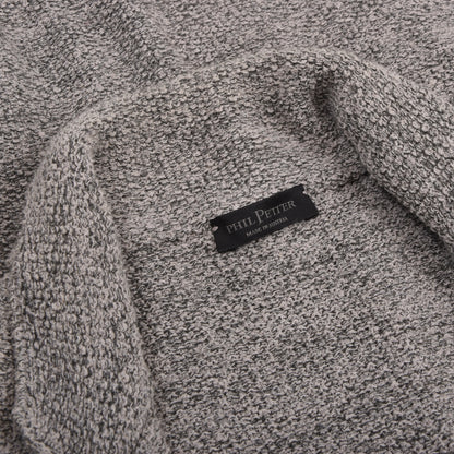 Phil Petter Baumwolle-Leinen Stricksakko Gr. L Made in Austria - Grau Melange