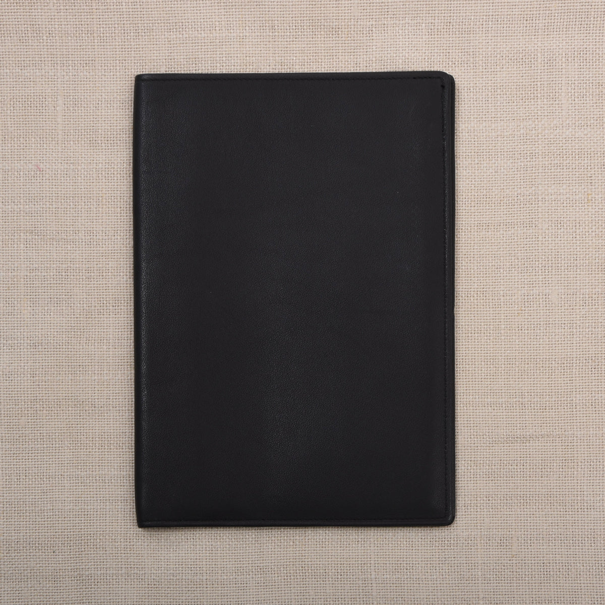 NOS Leplat Leather Passport Cover/Wallet Made in Germany - Charcoal