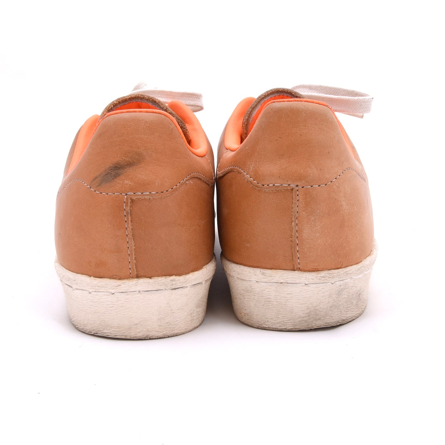 Adidas Superstar Sneakers 80s Clean Leather Größe 42 2/3 - Hellbraun/Orange