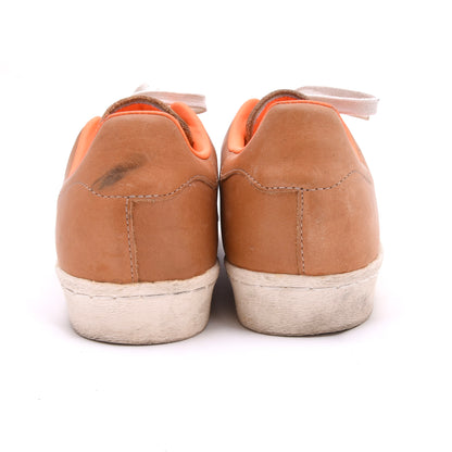 Adidas Superstar Sneakers 80s Clean Leather Größe 42 2/3 - Hellbraun/Orange