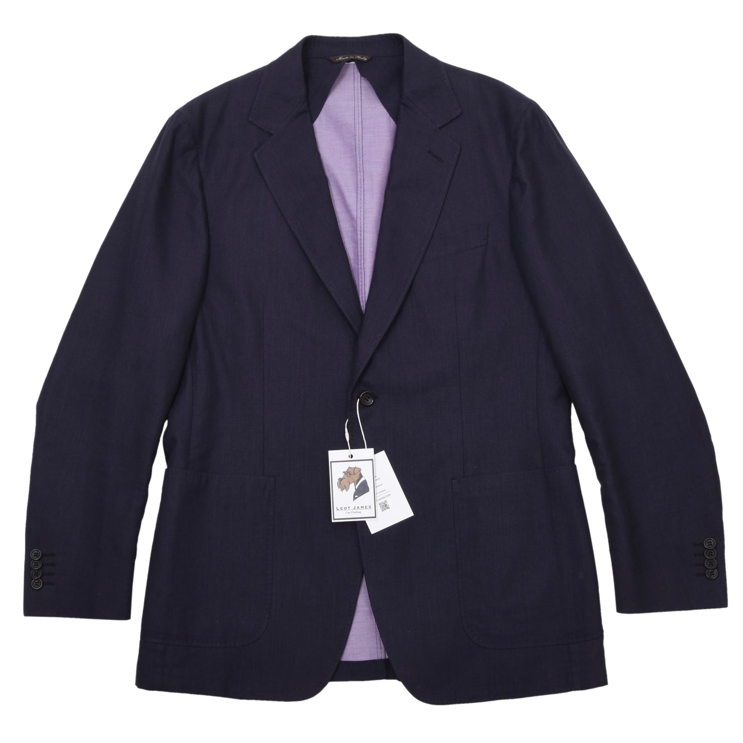 Canali Kei Unstructured Jacket Chest ca. 54cm - Navy Blue