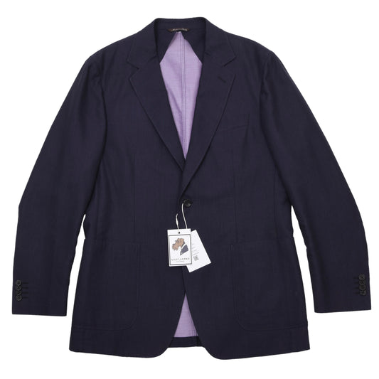 Canali Kei Unstrukturiertes Sakko Brust ca. 54cm - Marineblau